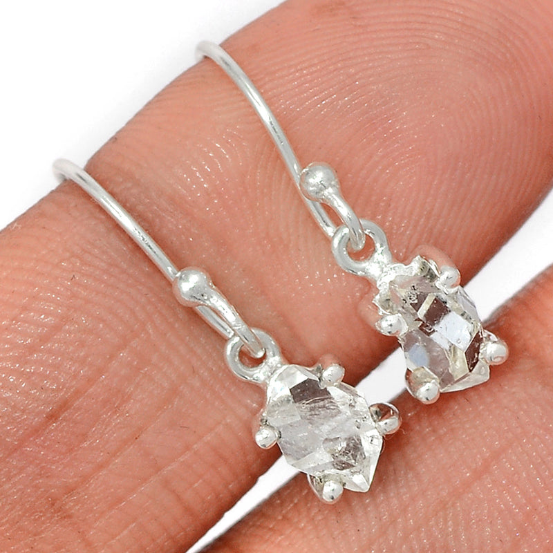 0.8" Claw - Herkimer Diamond Earrings - HKDE965