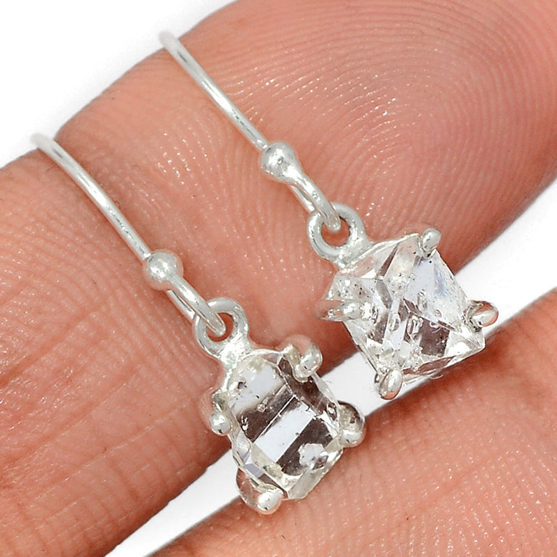 0.8" Claw - Herkimer Diamond Earrings - HKDE982