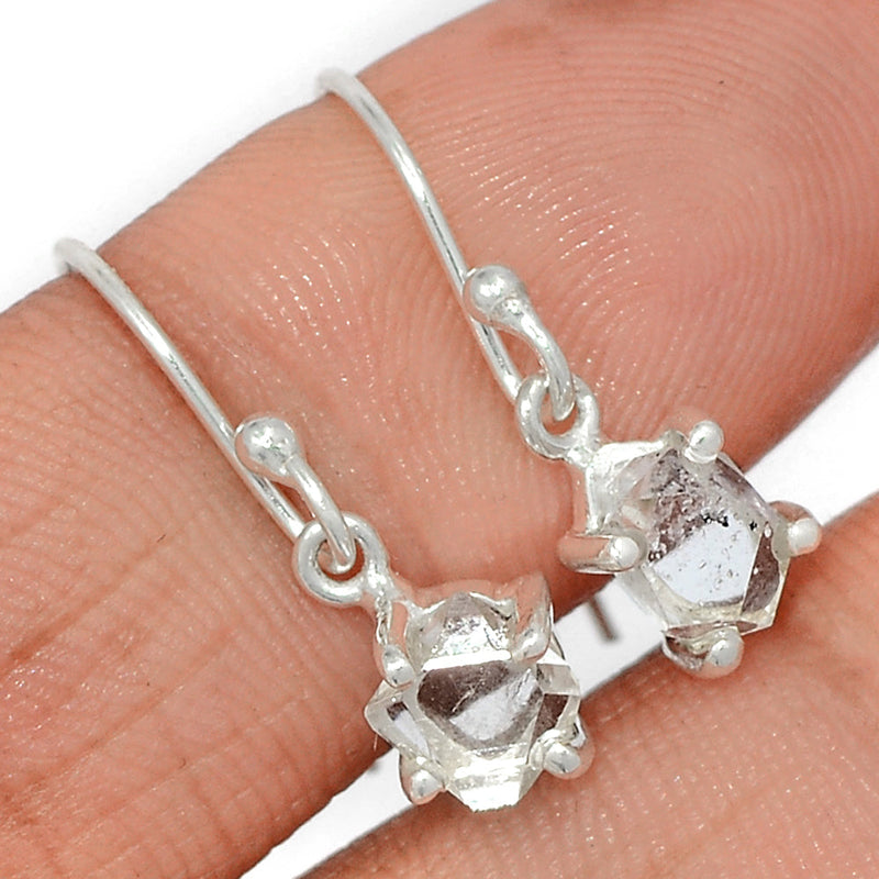 0.8" Claw - Herkimer Diamond Earrings - HKDE989