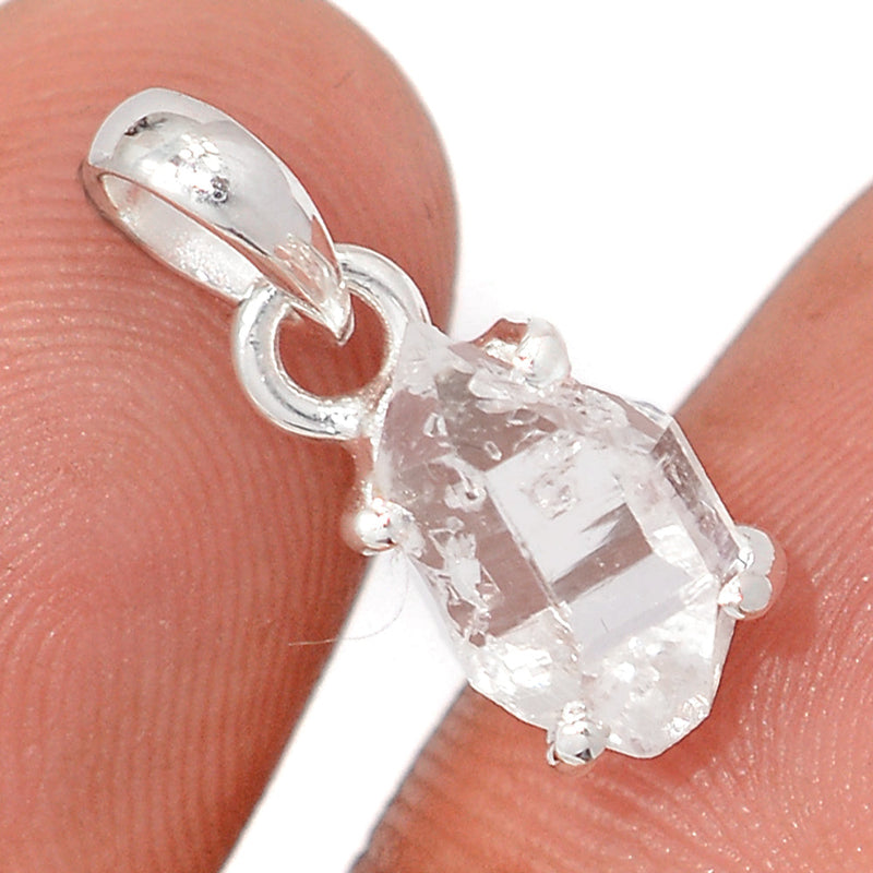0.7" Claw - Herkimer Diamond Pendants - HKDP12