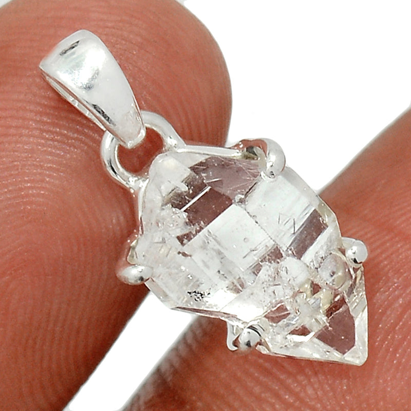 0.8" Claw - Herkimer Diamond Pendants - HKDP3145