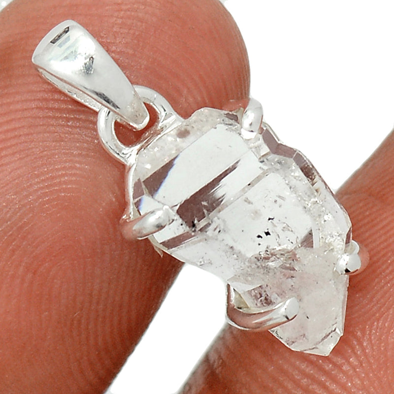 0.8" Claw - Herkimer Diamond Pendants - HKDP3146
