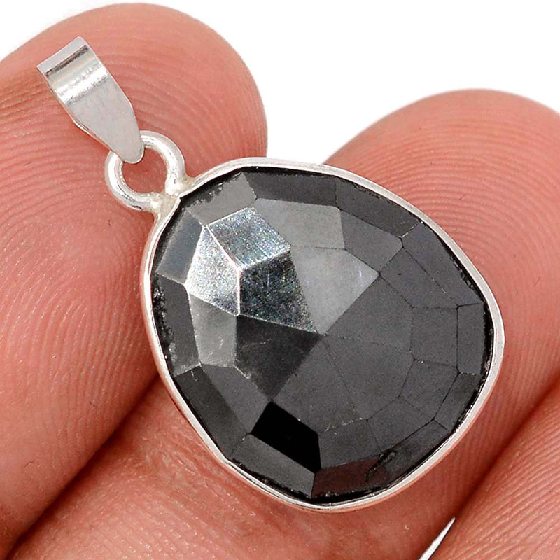 1" Hematite Faceted Pendants - HMFP164