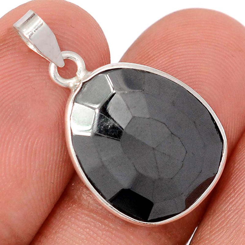 1" Hematite Faceted Pendants - HMFP167