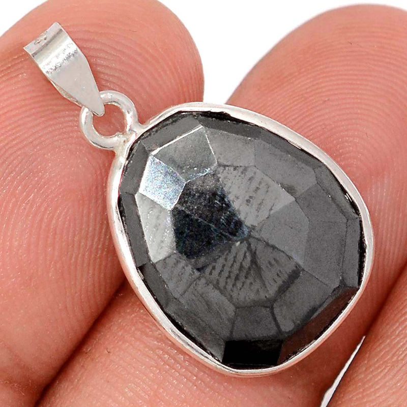 1" Hematite Faceted Pendants - HMFP170
