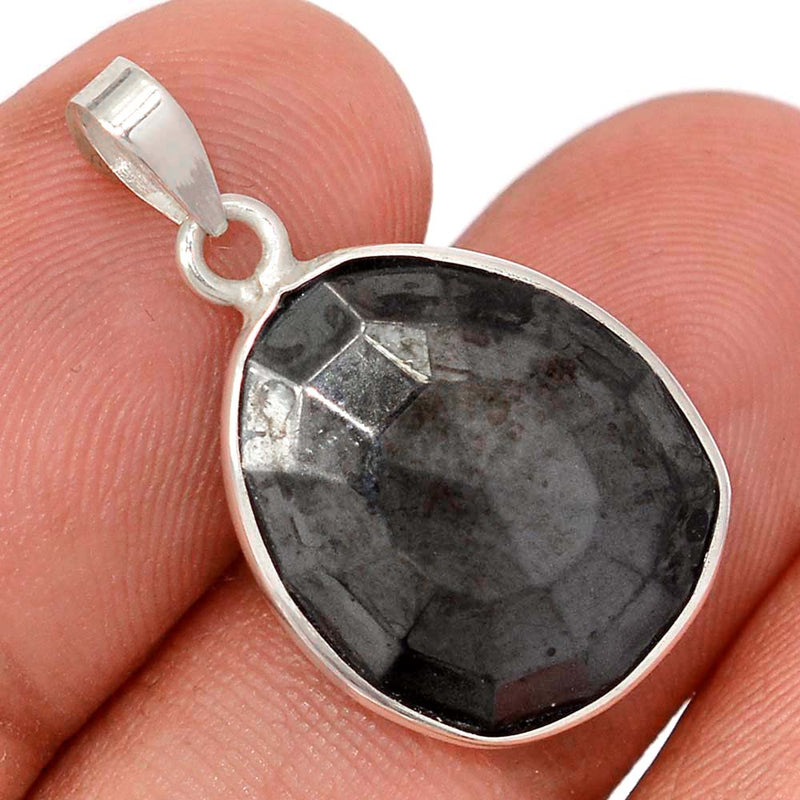 1" Hematite Faceted Pendants - HMFP171