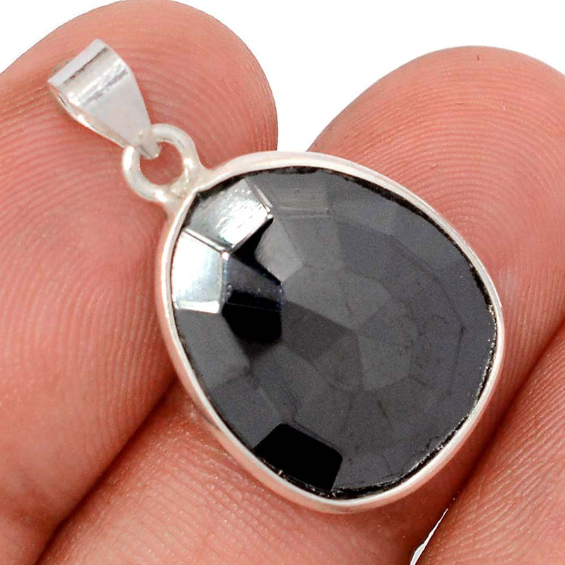 1" Hematite Faceted Pendants - HMFP172