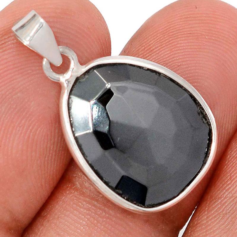 1" Hematite Faceted Pendants - HMFP173