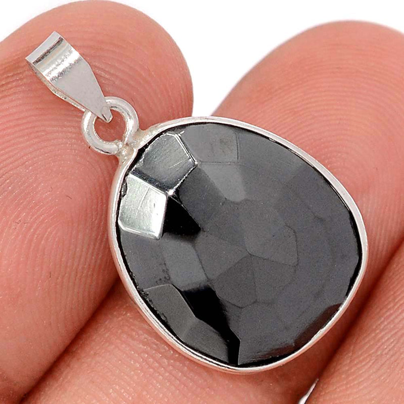 1" Hematite Faceted Pendants - HMFP174