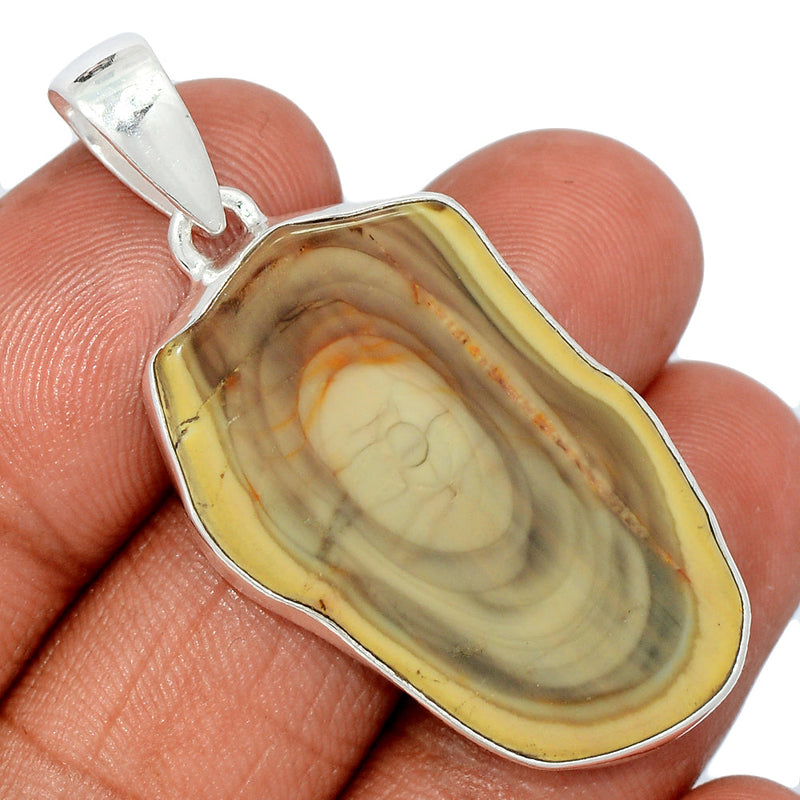 1.8" Imperial Jasper Slice Pendants - IJSP540