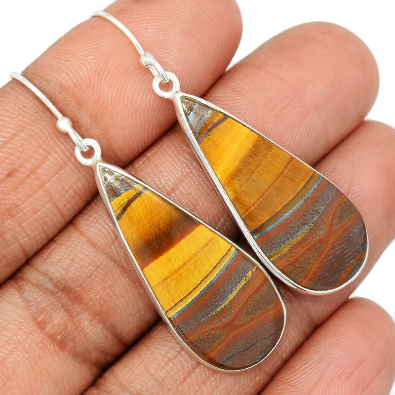 2" Iron Tiger Eye Earrings - ITEE202