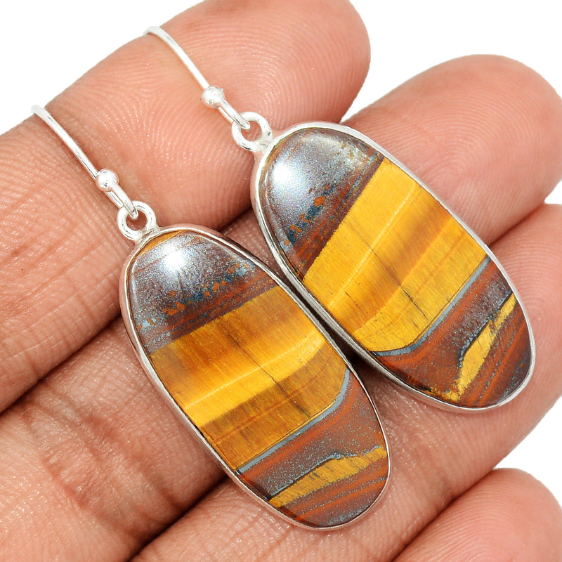 1.8" Iron Tiger Eye Earrings - ITEE208