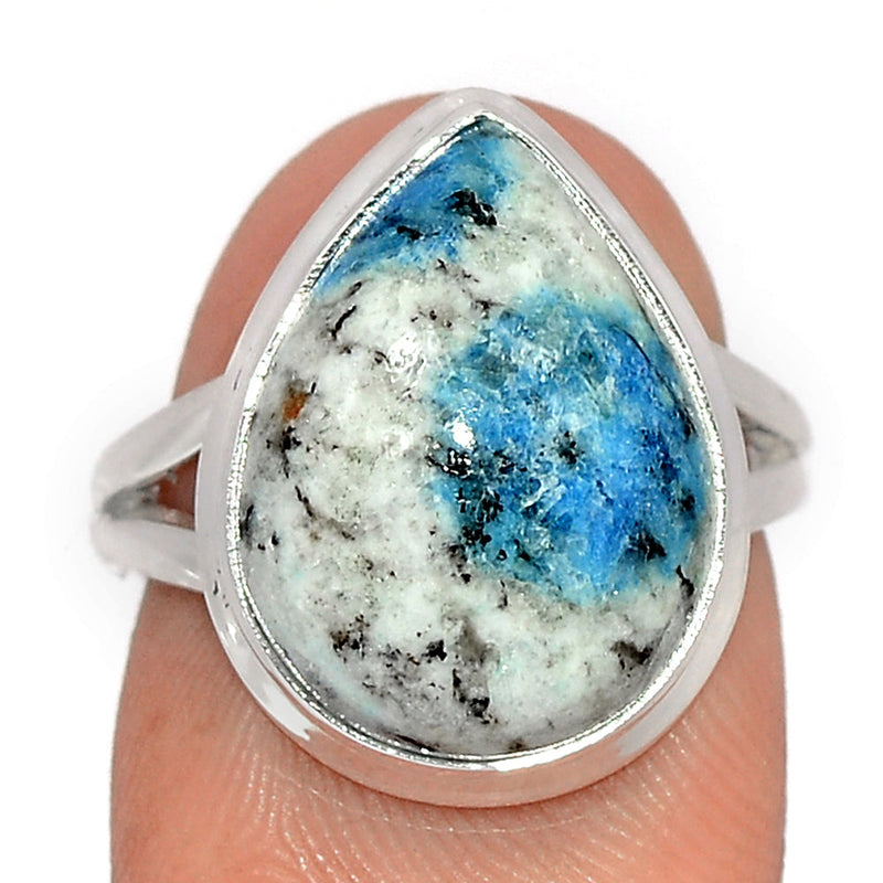 K2 Blue (Azurite In Quartz) Ring - K2R1184