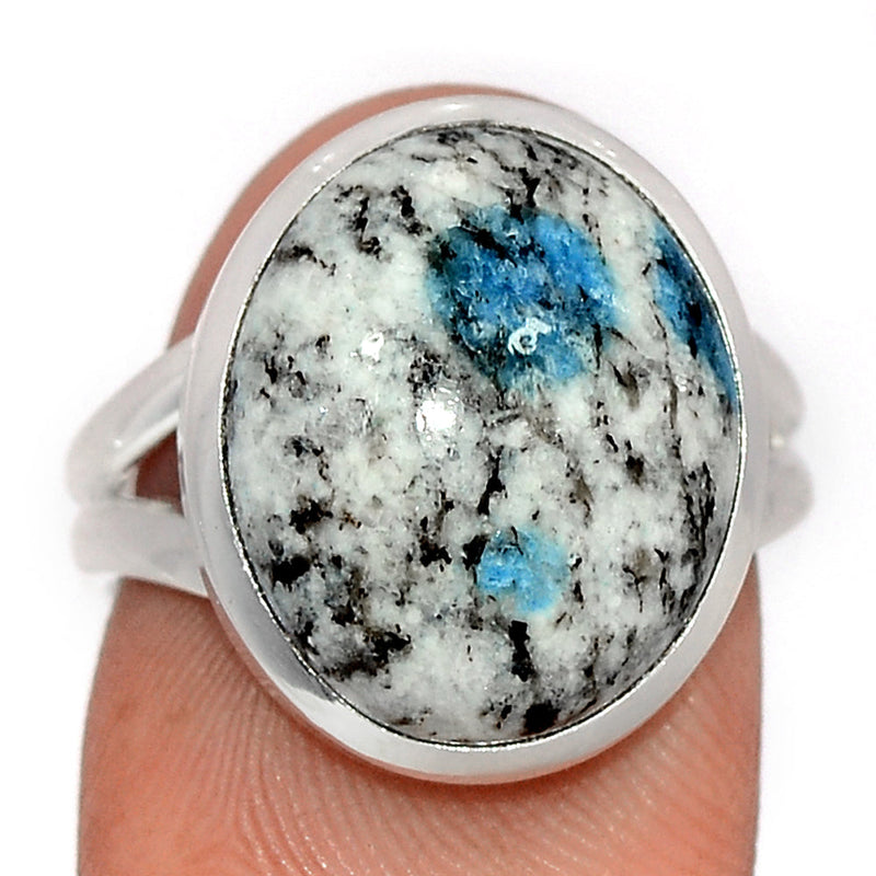 K2 Blue (Azurite In Quartz) Ring - K2R1185