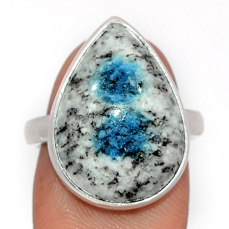 K2 Blue (Azurite In Quartz) Ring - K2R1186