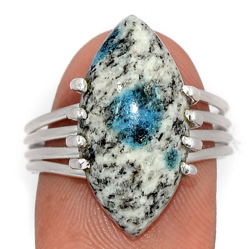 K2 Blue (Azurite In Quartz) Ring - K2R1187