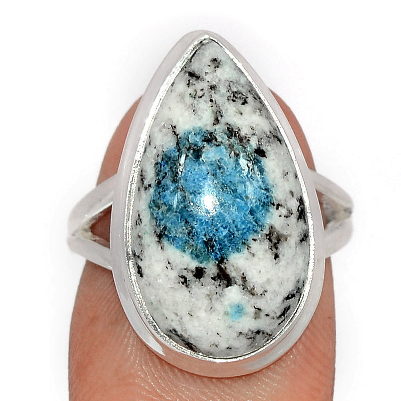 K2 Blue (Azurite In Quartz) Ring - K2R1188