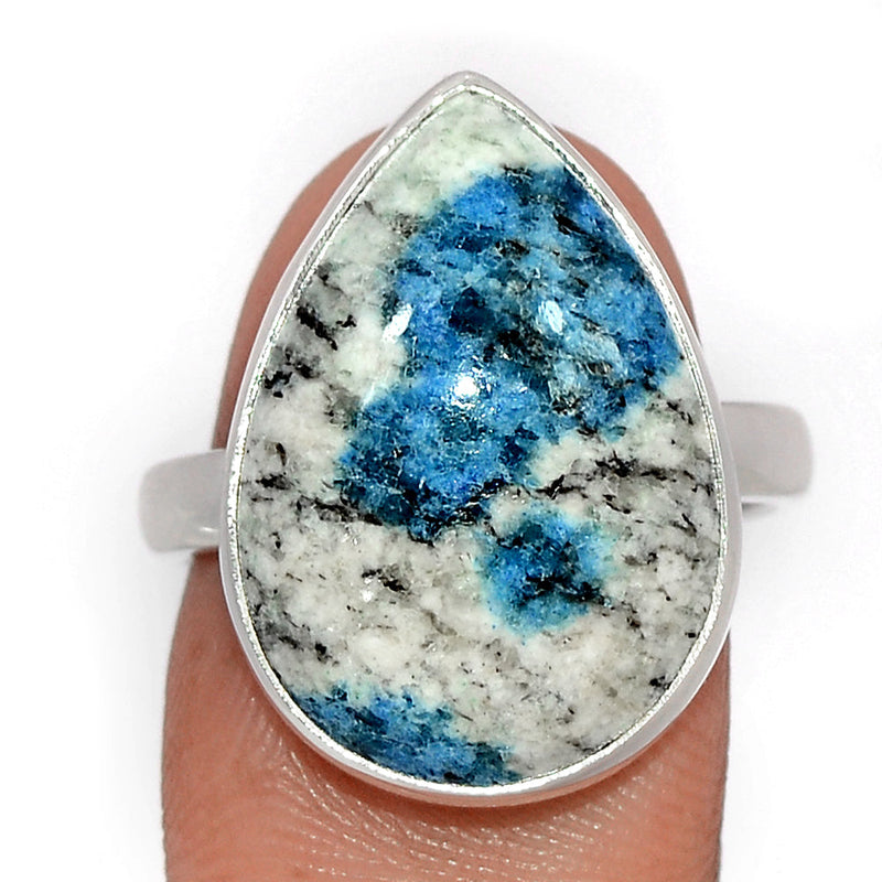 K2 Blue (Azurite In Quartz) Ring - K2R1190