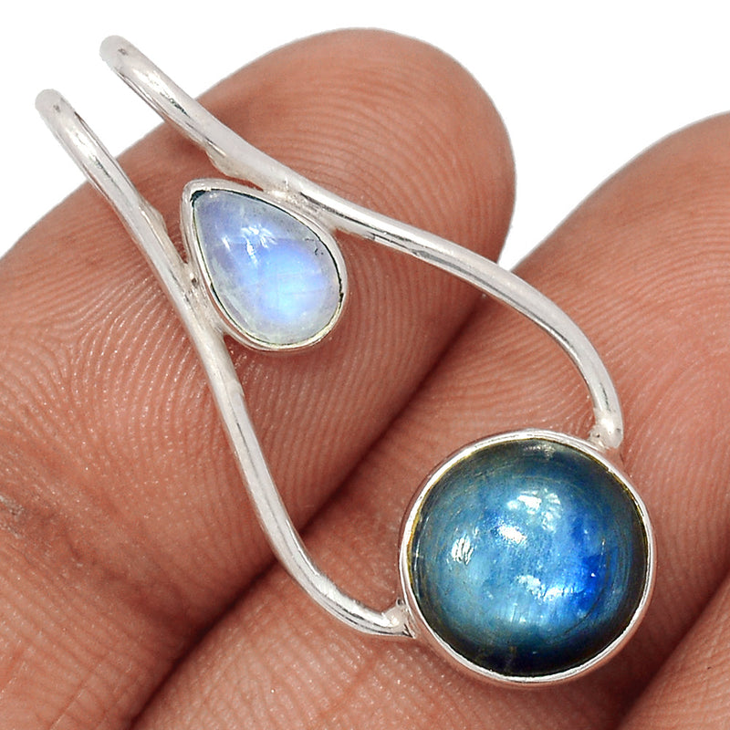 1.3" Kyanite & Rainbow Moonstone Pendants - KYNP2188