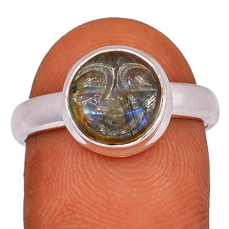 Labradorite Goddess Face Ring - LAFR143