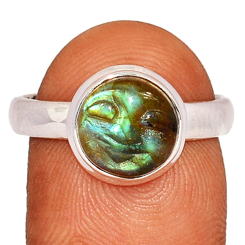 Labradorite Goddess Face Ring - LAFR152