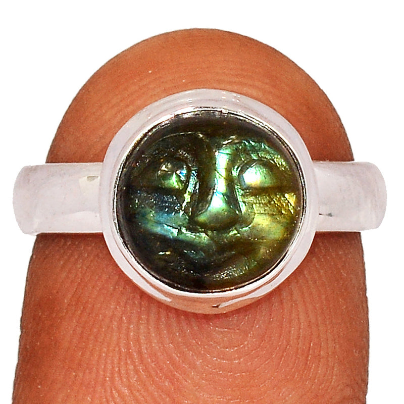 Labradorite Goddess Face Ring - LAFR156