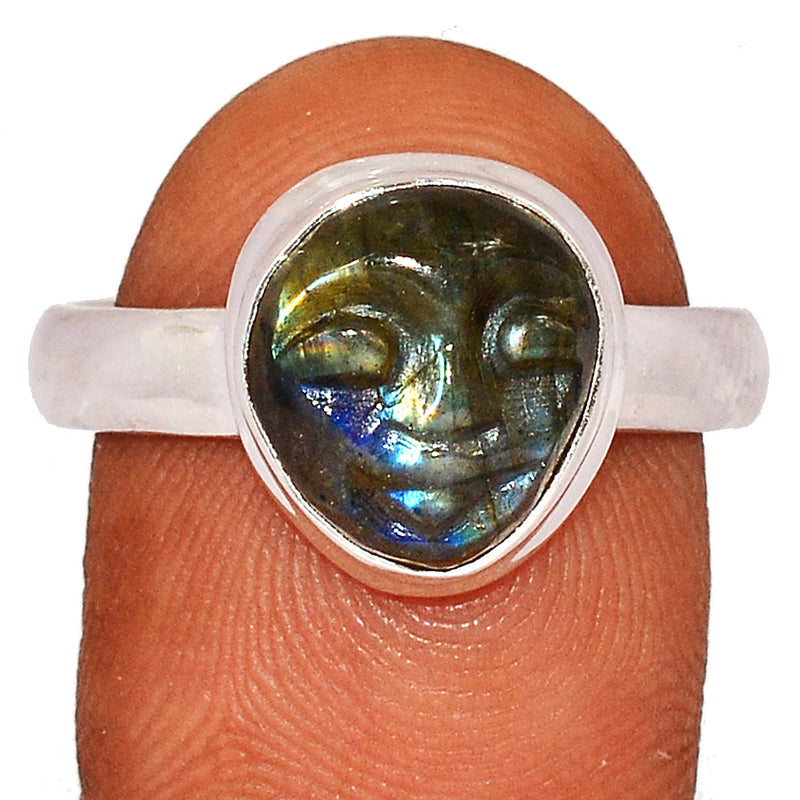 Labradorite Goddess Face Ring - LAFR158