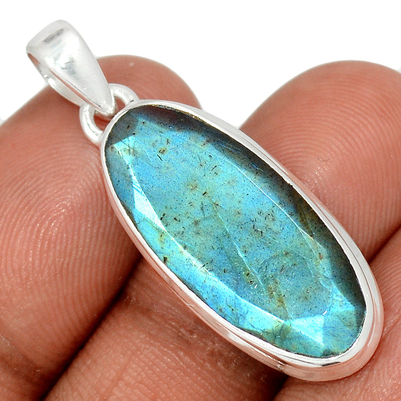 1.5" Labradorite Faceted Pendants - LBFP1020