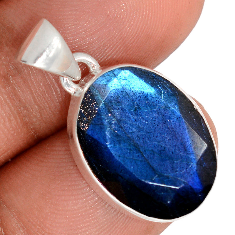 1.1" Labradorite Faceted Pendants - LBFP1192