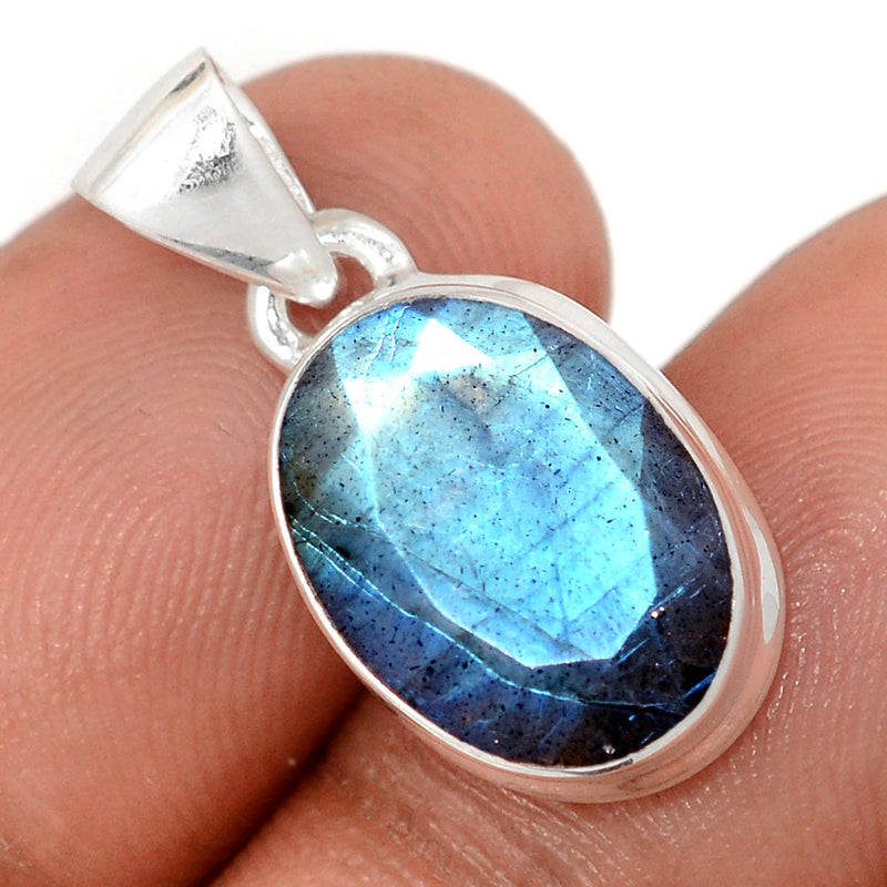 1" Labradorite Faceted Pendants - LBFP1193