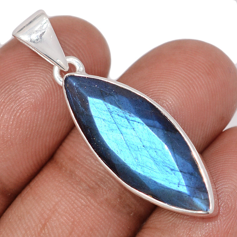 1.5" Labradorite Faceted Pendants - LBFP1232