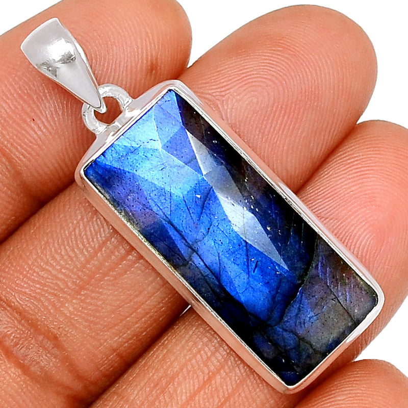 1.6" Labradorite Faceted Pendants - LBFP750