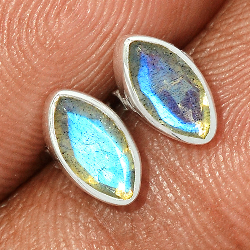 Labradorite Faceted Studs - LBFS112