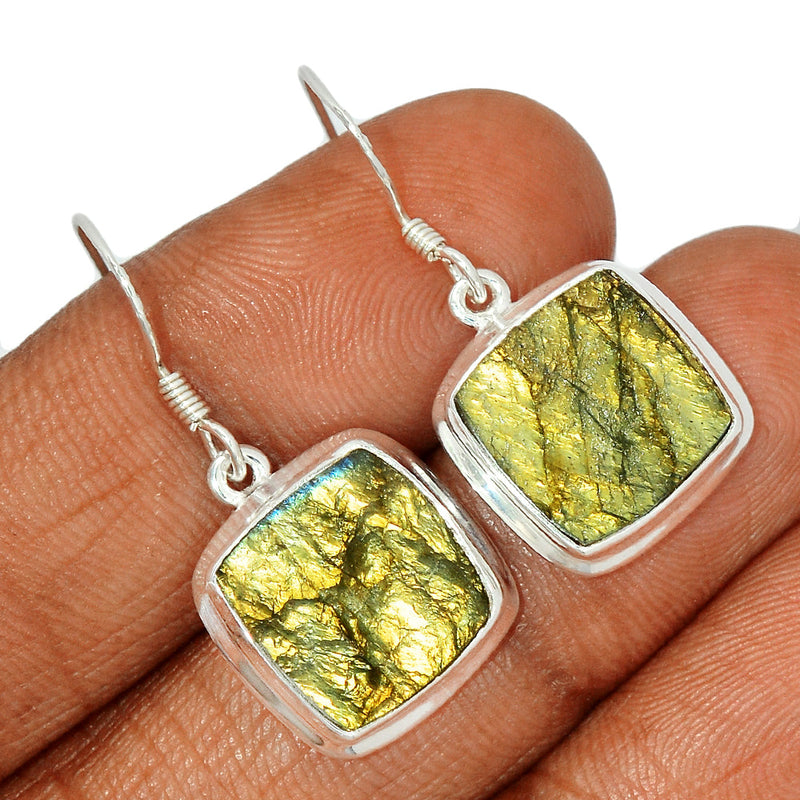 1.3" Labradorite Rough Earrings - LBRE297