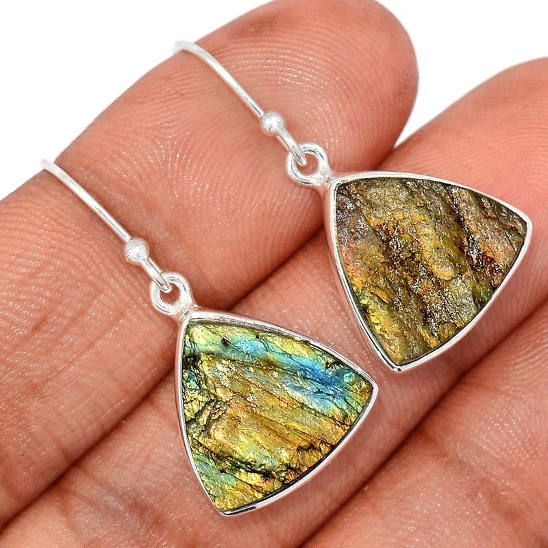 1.3" Labradorite Rough Earrings - LBRE309