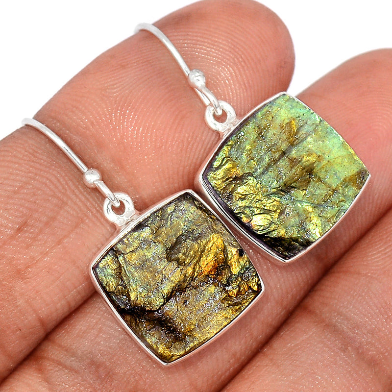 1.2" Labradorite Rough Earrings - LBRE315