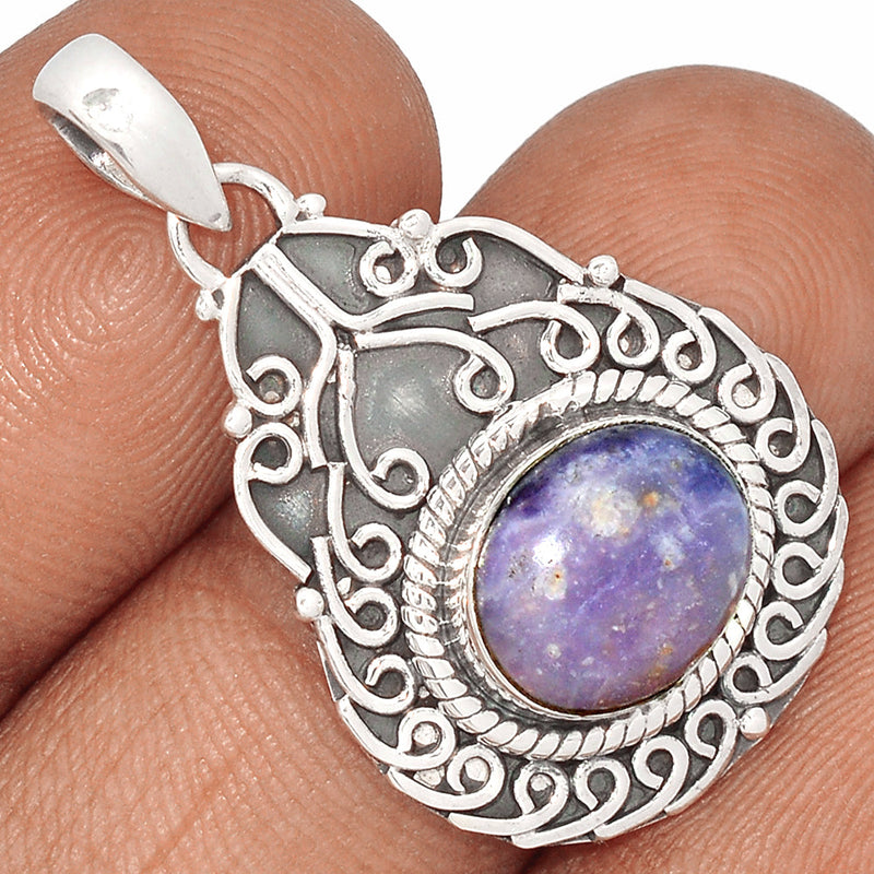 1.3" Fine Filigree - Lepidolite Pendants - LDLP528