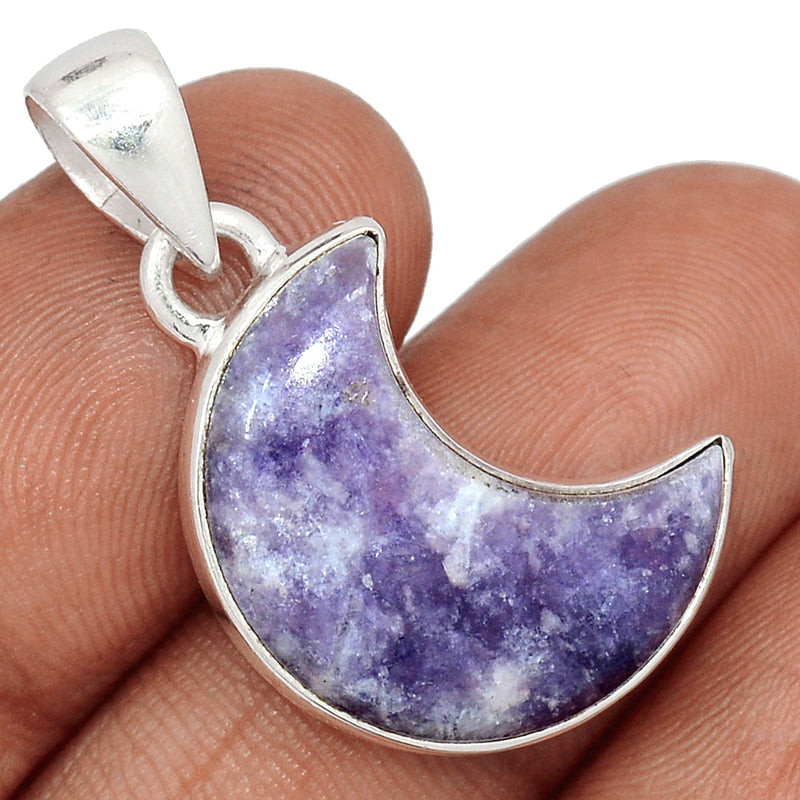 1.3" Moon - Lepidolite Pendants - LDLP529