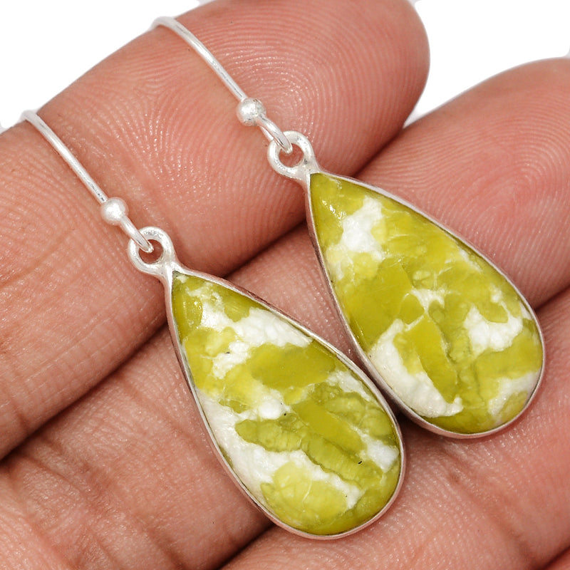 1.6" Lizardite Serpentine Earrings - LDSE37
