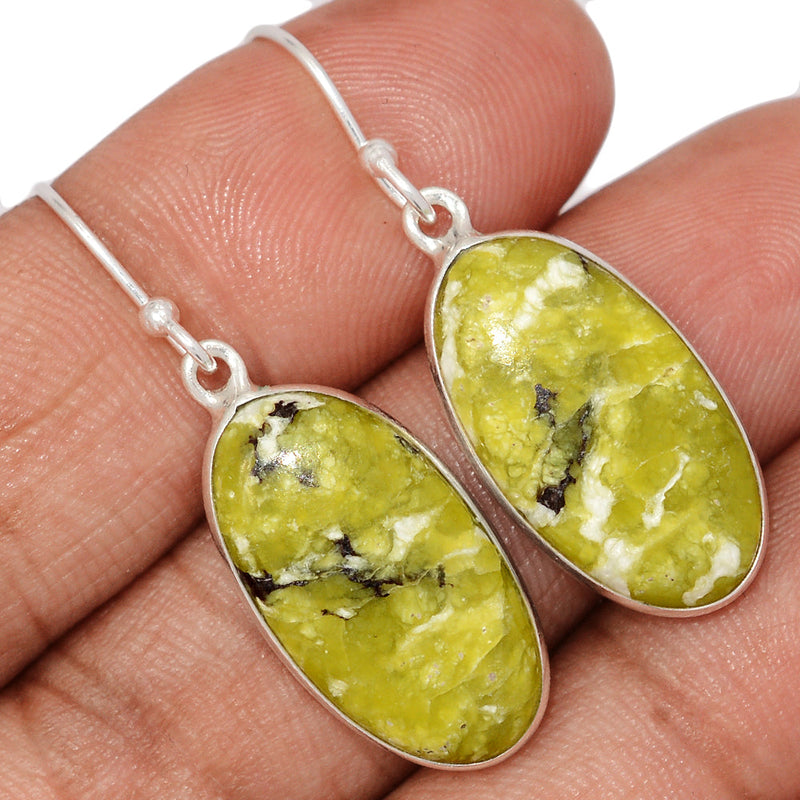 1.6" Lizardite Serpentine Earrings - LDSE39