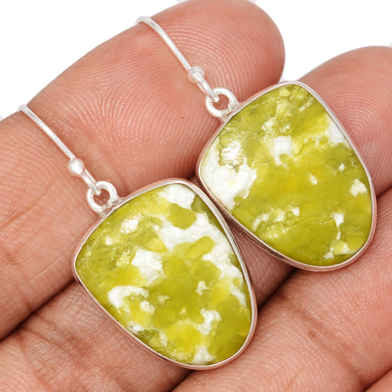 1.5" Lizardite Serpentine Earrings - LDSE43