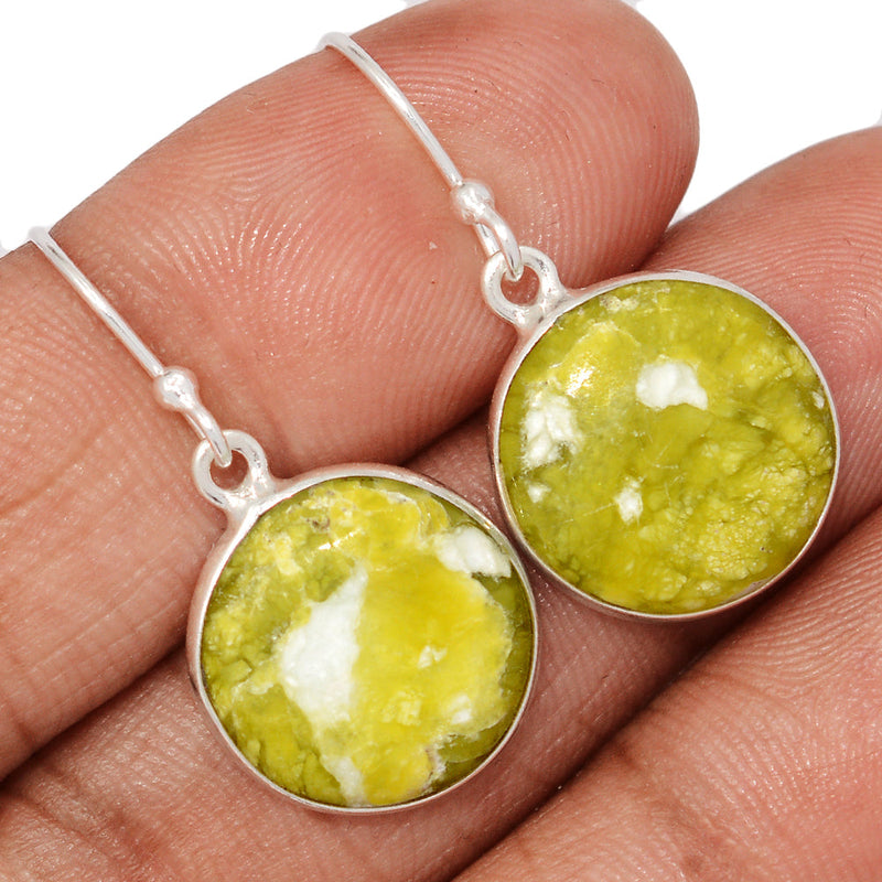 1.3" Lizardite Serpentine Earrings - LDSE52