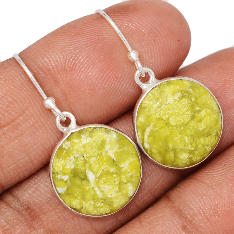 1.3" Lizardite Serpentine Earrings - LDSE56