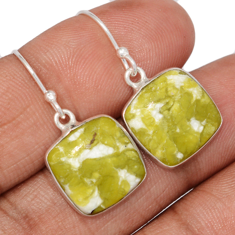 1.2" Lizardite Serpentine Earrings - LDSE57