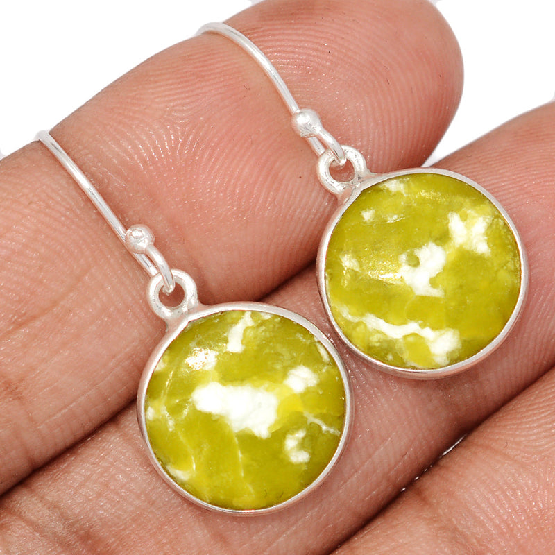 1.2" Lizardite Serpentine Earrings - LDSE59