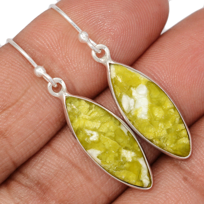 1.6" Lizardite Serpentine Earrings - LDSE62