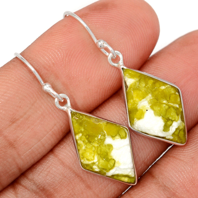 1.5" Lizardite Serpentine Earrings - LDSE70