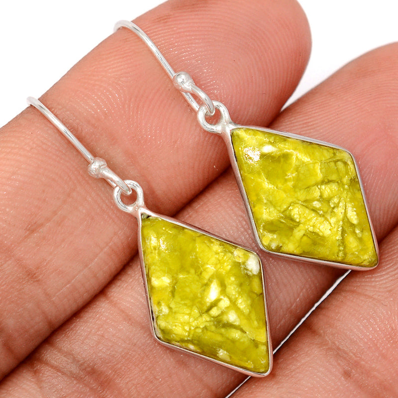 1.5" Lizardite Serpentine Earrings - LDSE77