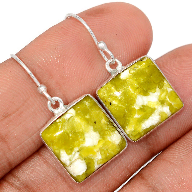 1.2" Lizardite Serpentine Earrings - LDSE83