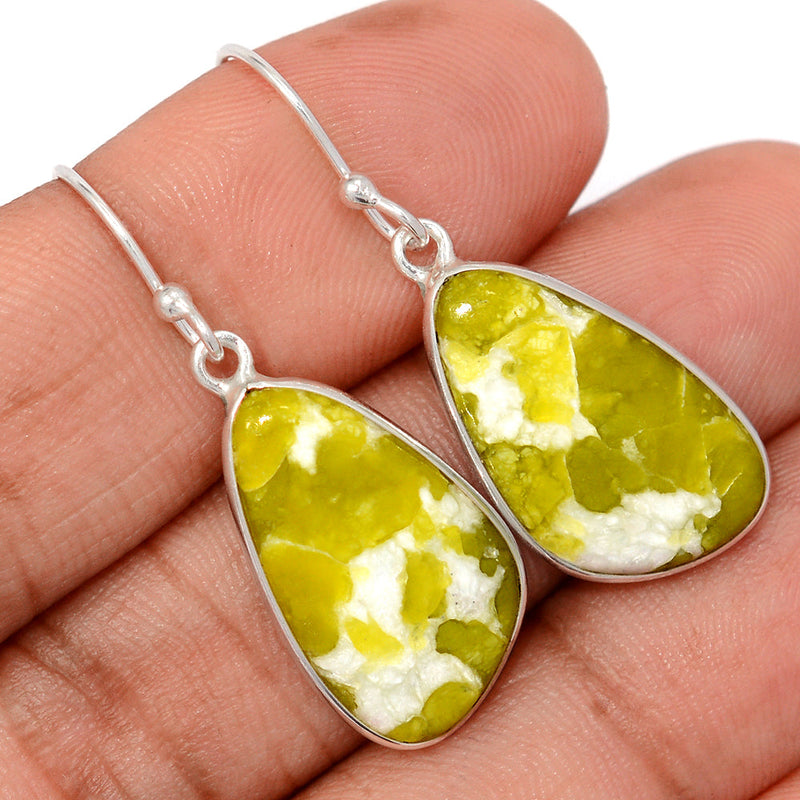 1.5" Lizardite Serpentine Earrings - LDSE84